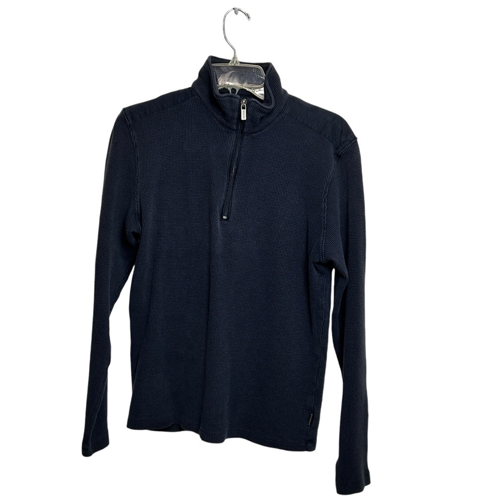 Michael Kor's Men's Midnight Blue 1/4 Zip Up Pullover Sweater Size M